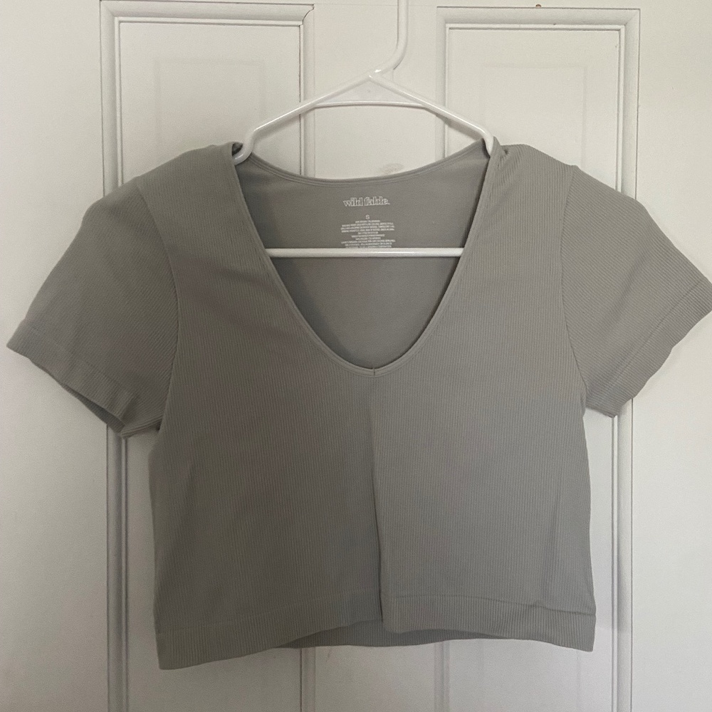 Grey V Neck Tee